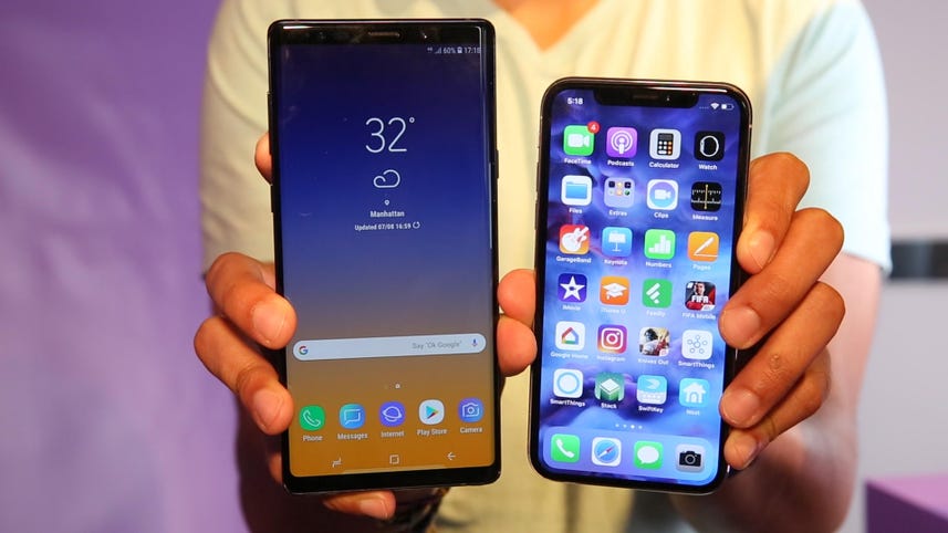 Galaxy Note 9 vs. iPhone X: What $1,000 gets you