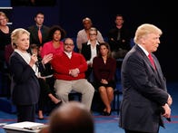 <p>Hillary Clinton and Donald Trump had the most tweeted debate of all time, but the real social media hero was Kenneth Bone, seated in the center with a red cardigan.</p>
