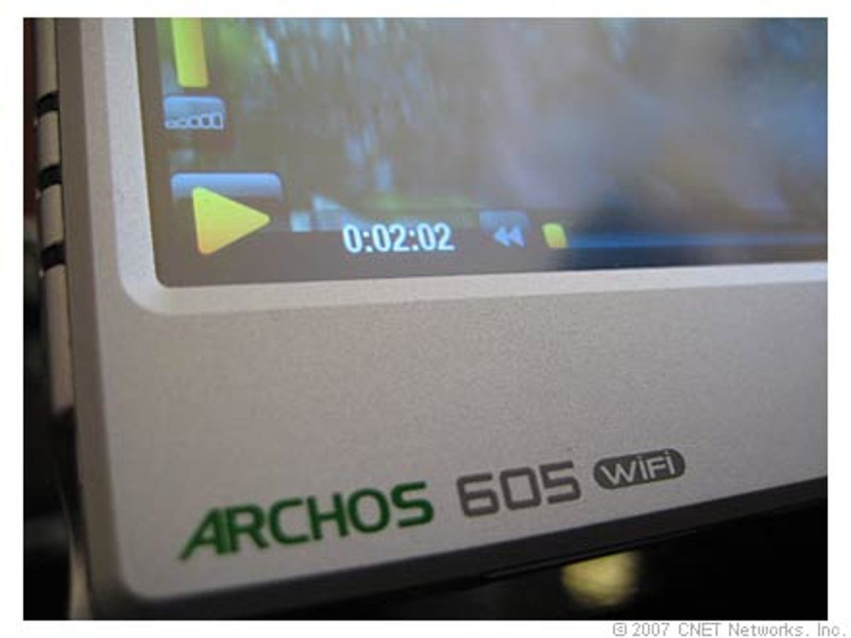 Photo of Archos 605 WiFi portable media player.
