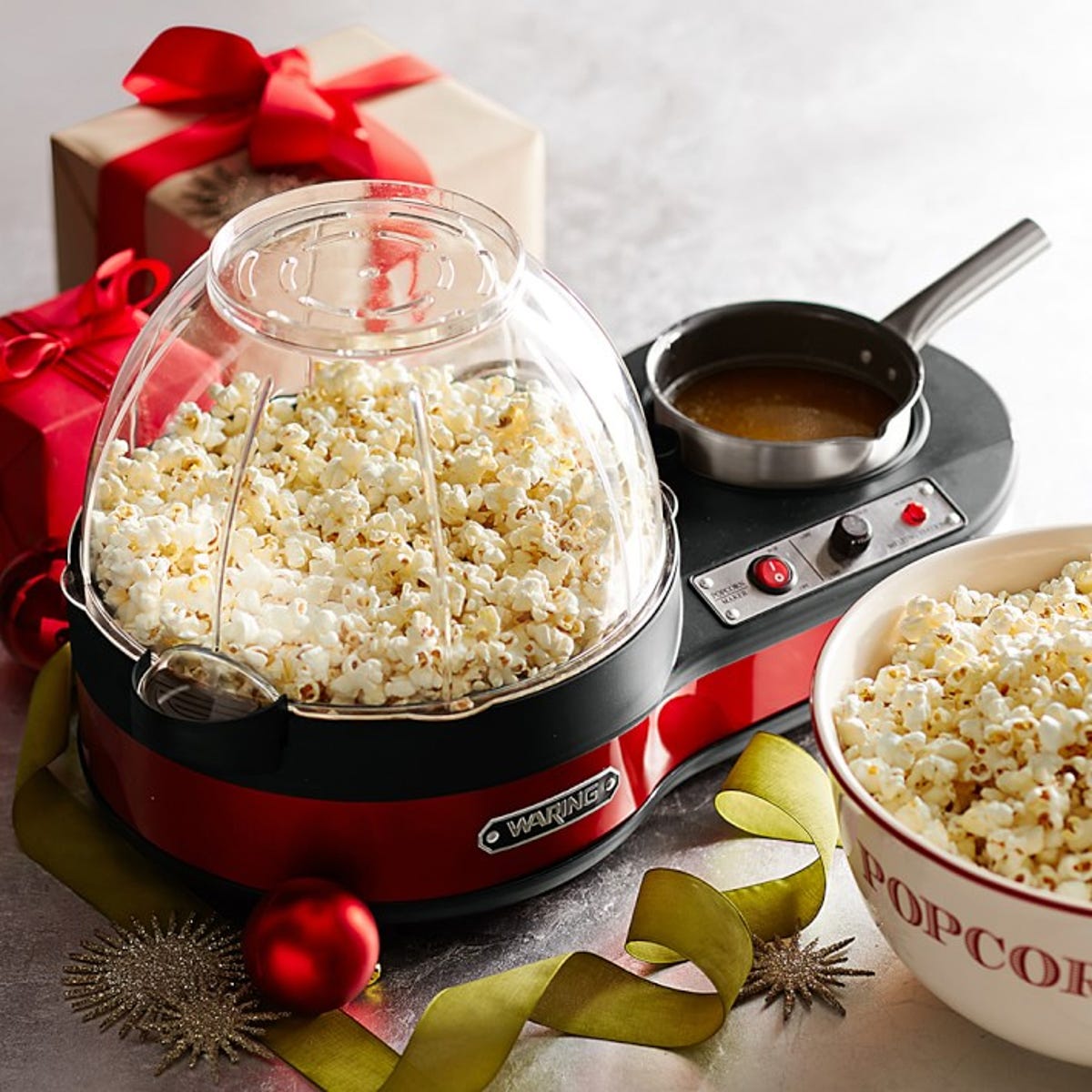 The Waring Popcorn Maker with Melting Pot: Just add chocolate, butter or caramel. Oh, and kernels.