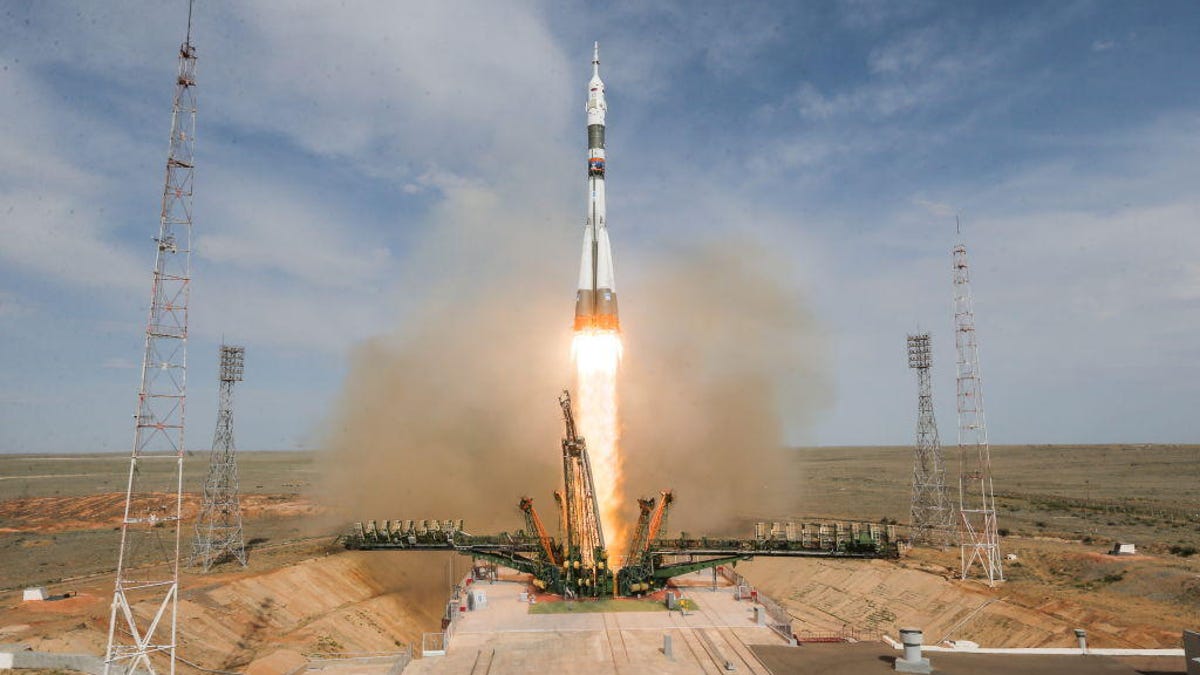 Soyuz MS-09 spacecraft launched from Baikonur Cosmodrome