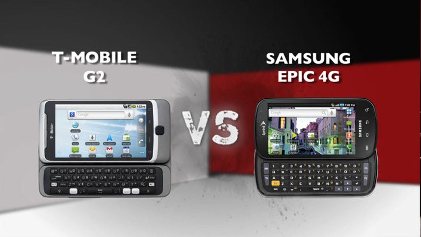 T-Mobile G2 vs. Samsung Epic 4G