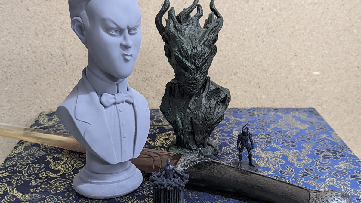 A collection of 3D printed models