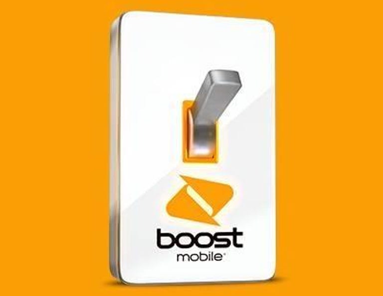 Boost Mobile logo on a light switch
