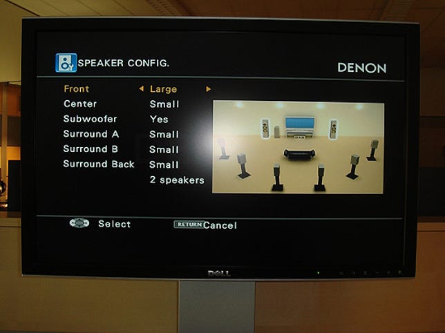 Speaker configuration on Denon's new GUI