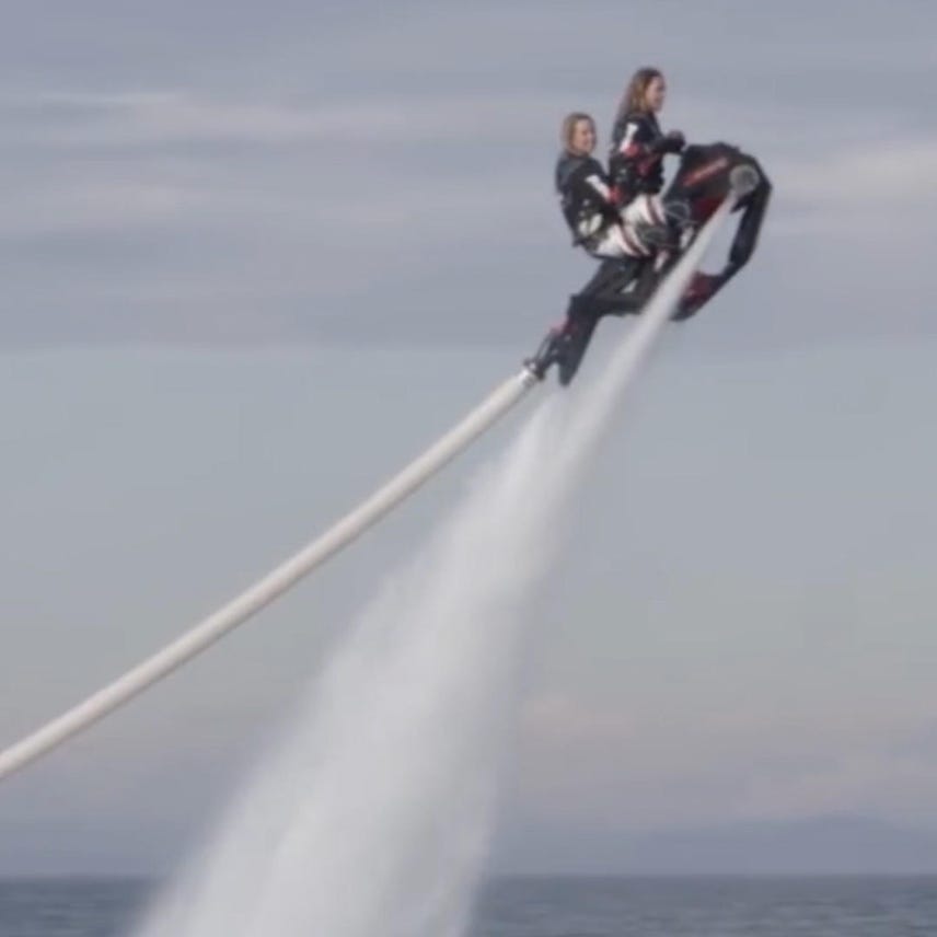 Do a barrel roll on this flying jet ski