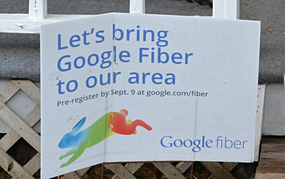 Google Fiber signage