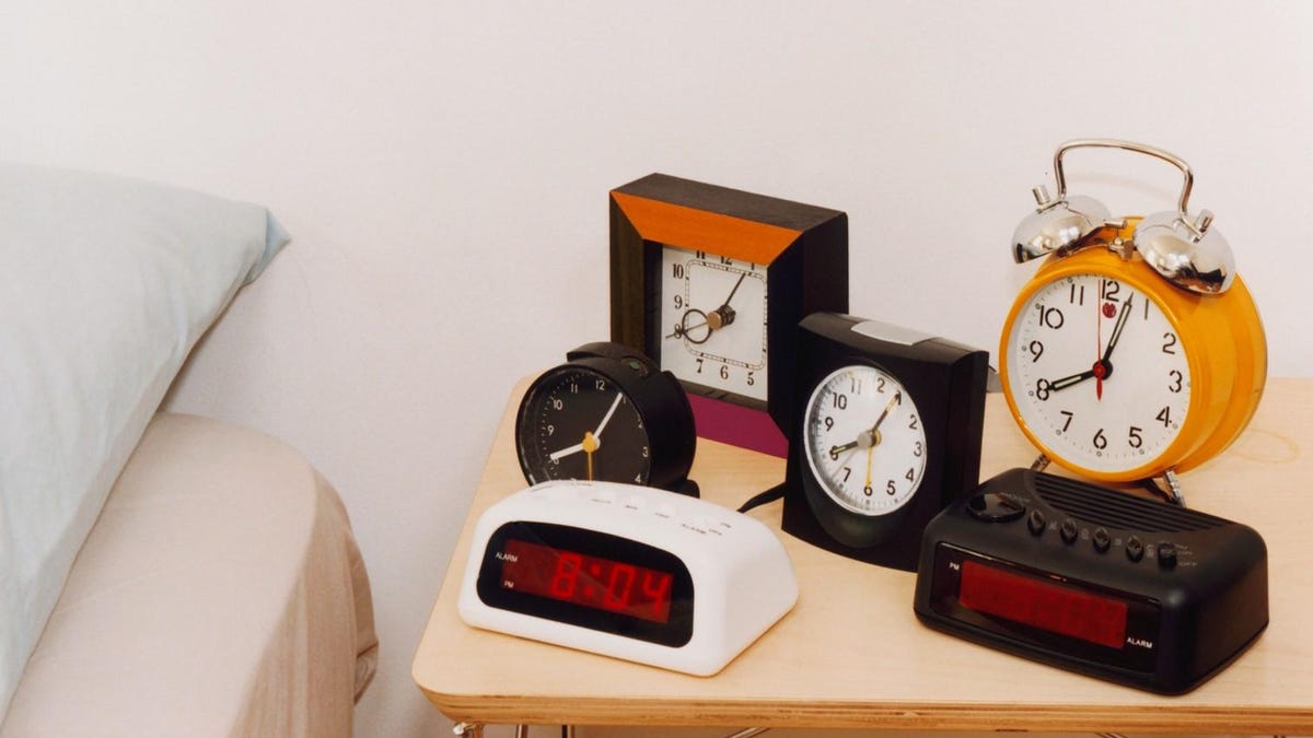 Alarm Clocks on Night Table