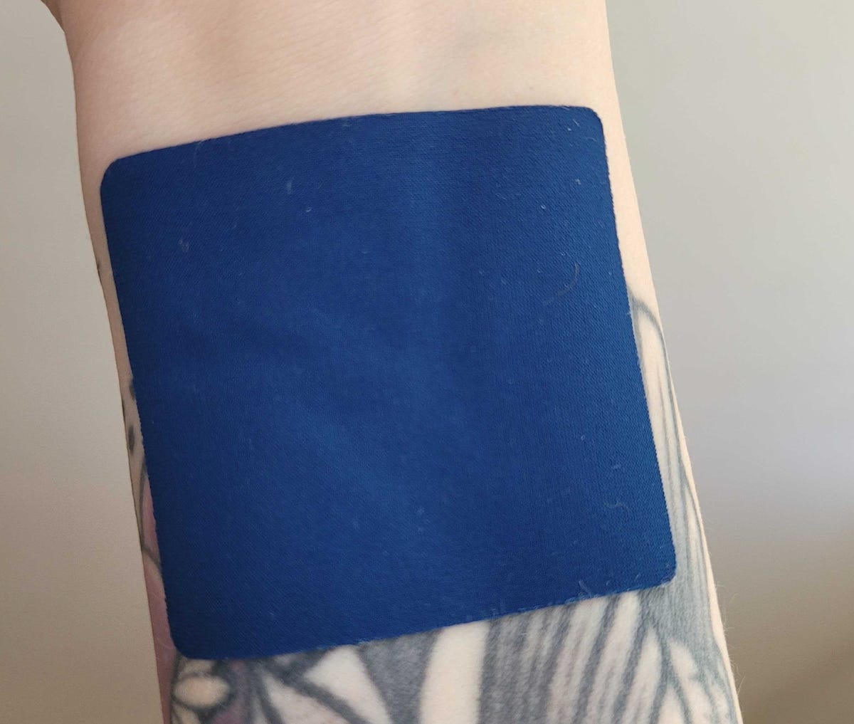 Close up of Fleur Marche Sleep Patch on wrist