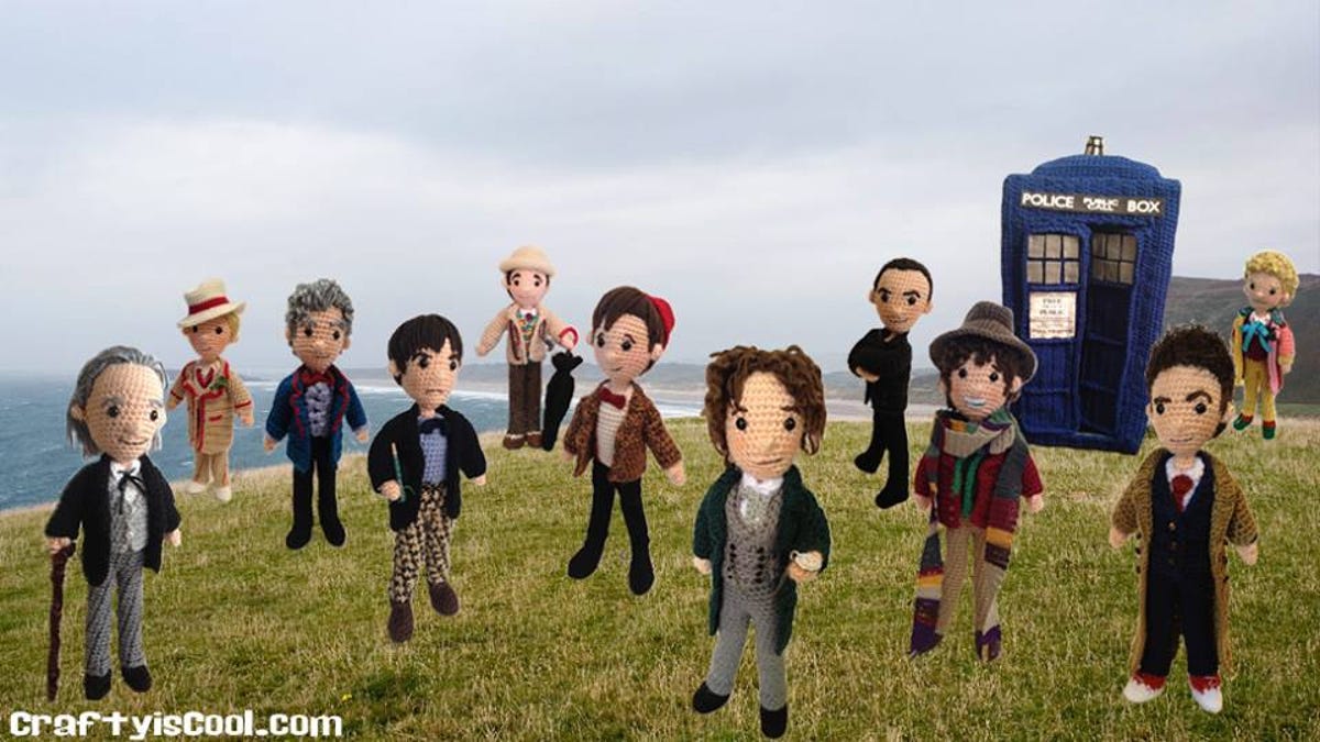 All 12 Time Lords from "Doctor Who" are re-created in yarn thanks to these amigurumi dolls made by Allison Hoffman.