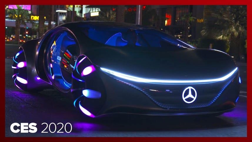 The Mercedes-Benz Vision AVTR concept hits the stage at CES