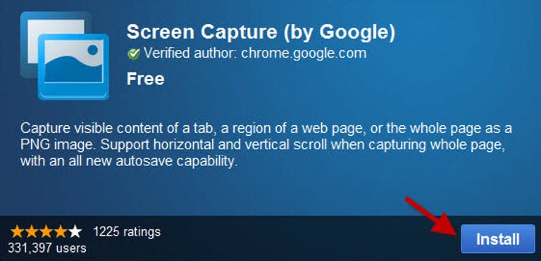 Install Screen Capture by Google