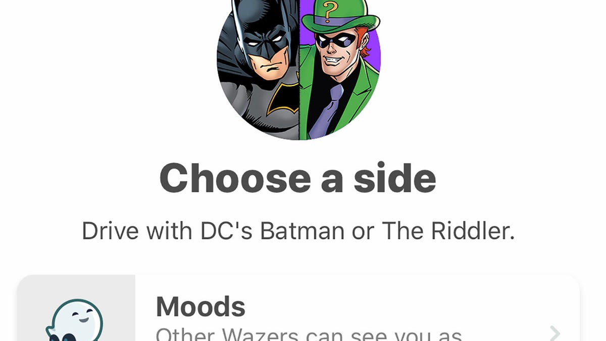 Let Batman or the Riddler guide you on your next Waze trip - CNET