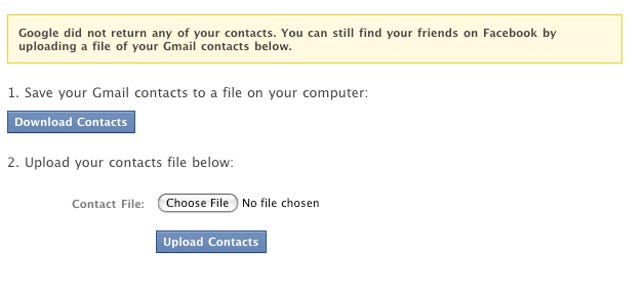 Google won't let Facebook directly import contacts from Google, so Facebook figured out a way around the restriction.