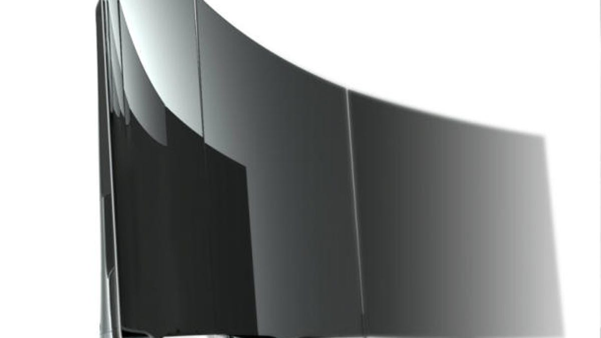 The 55-inch LG curved OLED TV.