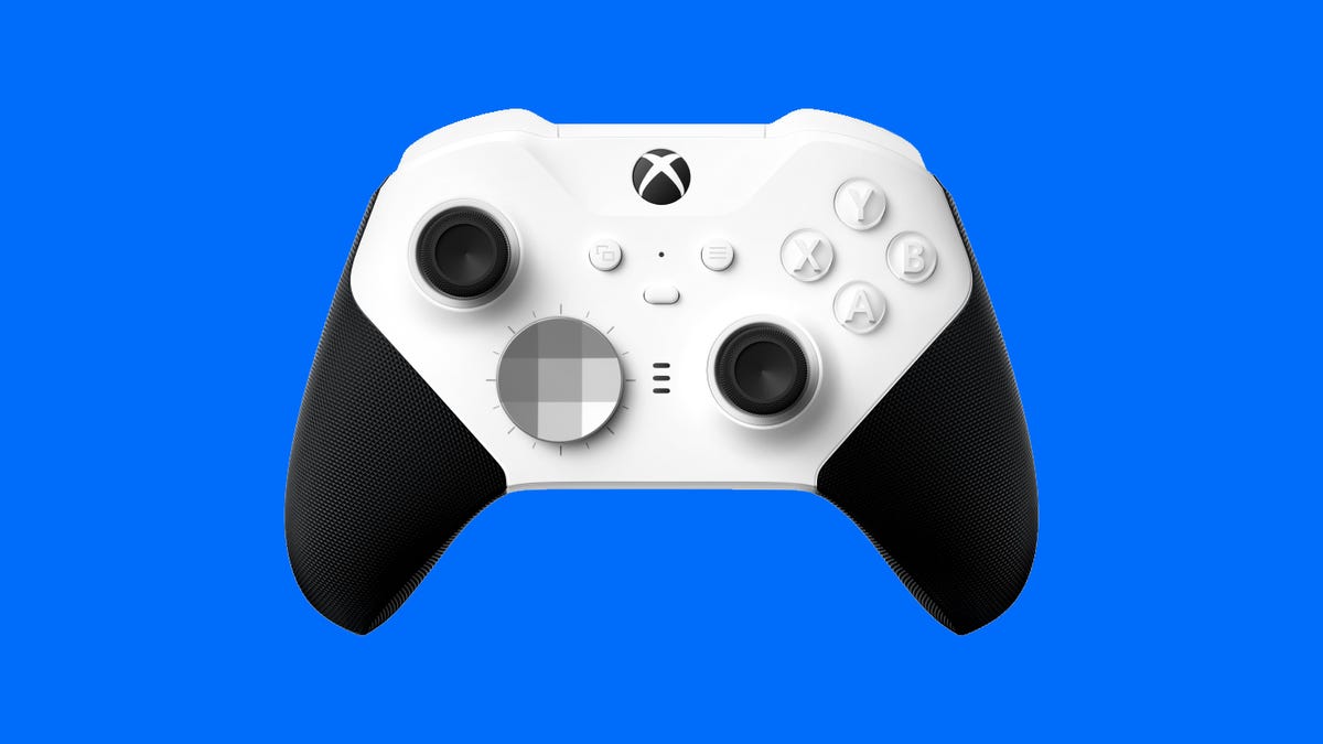 The xbox elite wireless controller series 2 core on a blue background