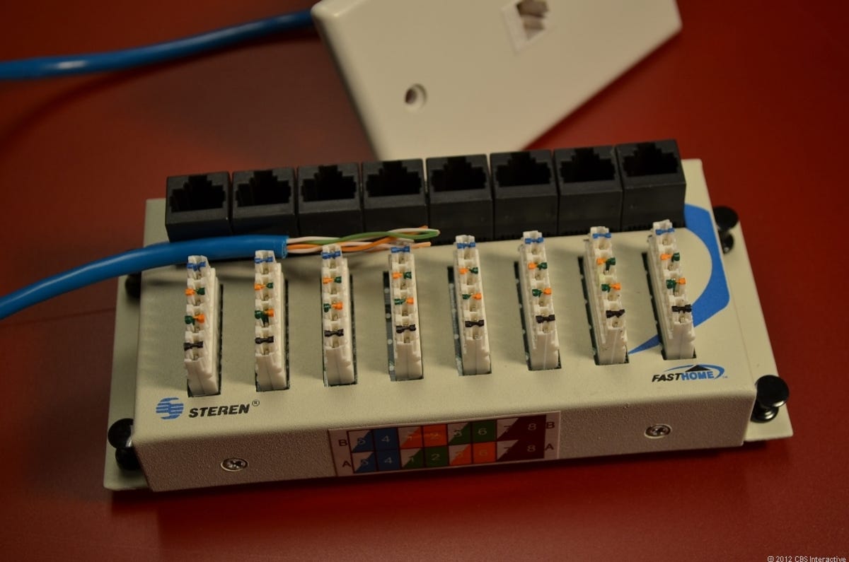 Wiring a patch panel is very similar to wiring a network wall port.