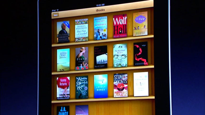 Apple iPad's e-reader, bookstore