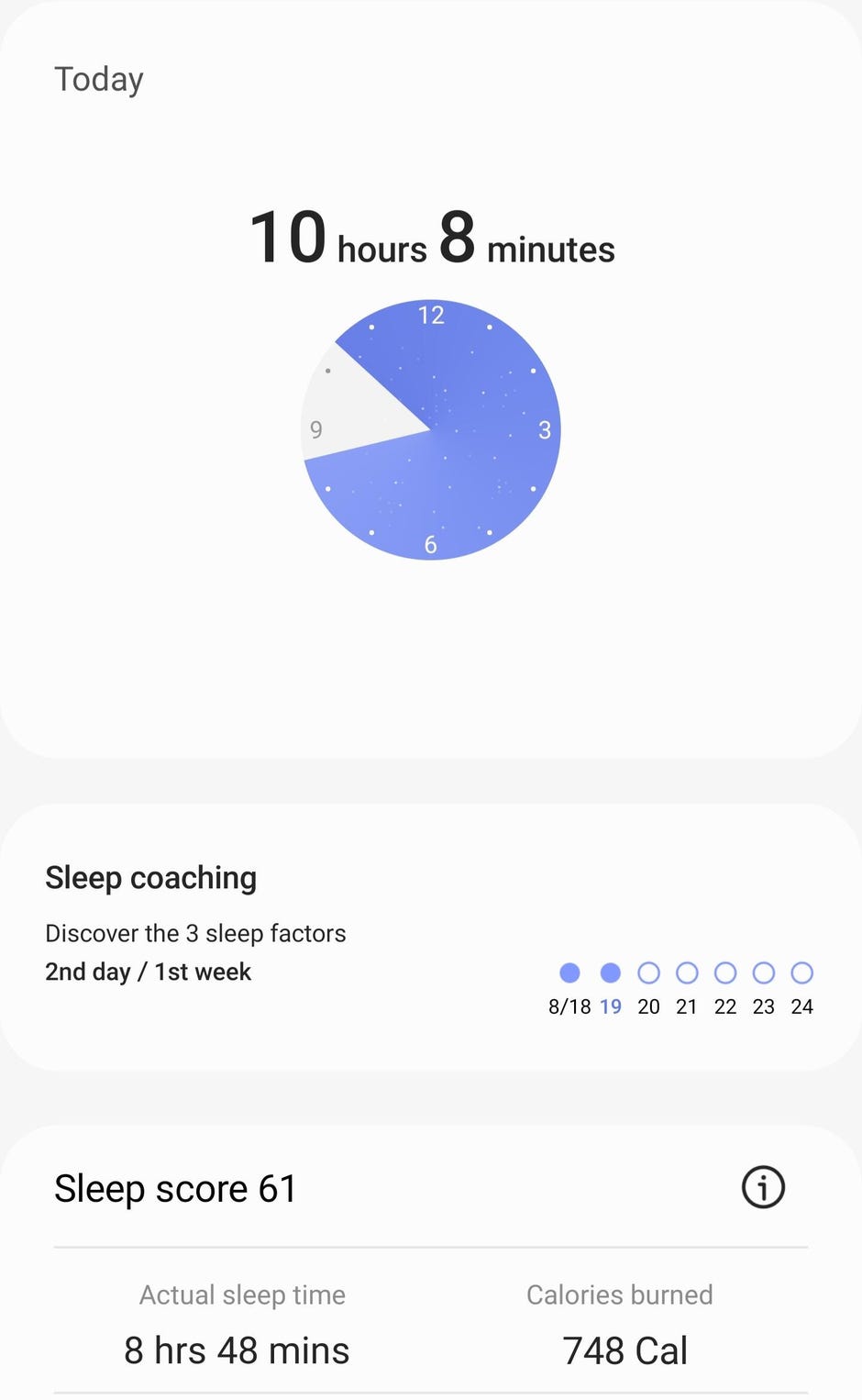Sleep tracking on Galaxy Watch 5