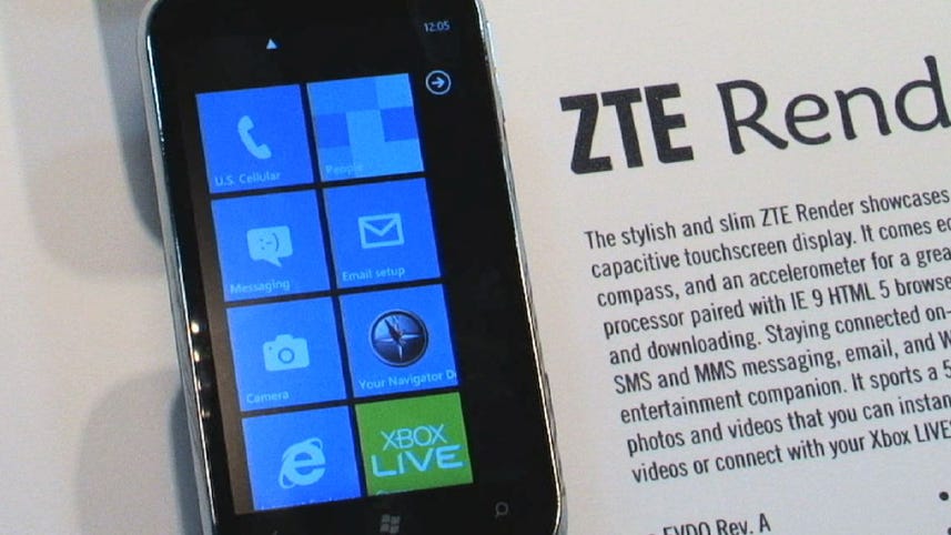 Midrange ZTE Render takes on Windows Phone 7