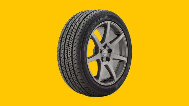 Yokohama Avid Ascent GT tire shown on a yellow background