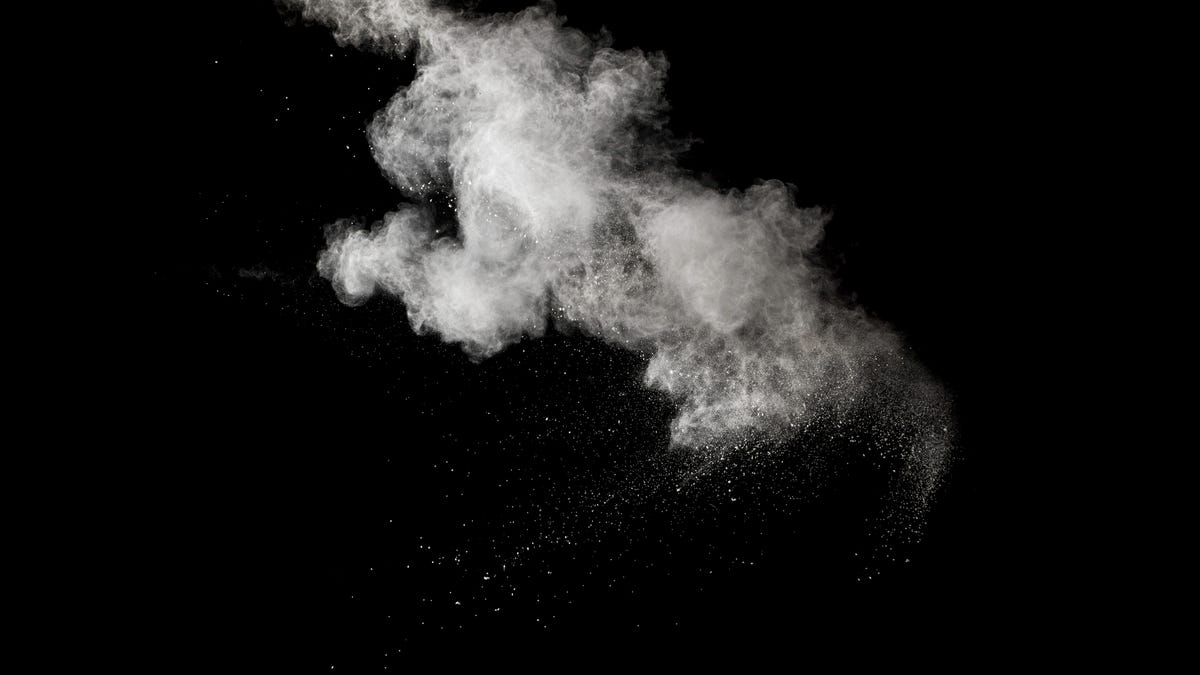water vapor against a black background