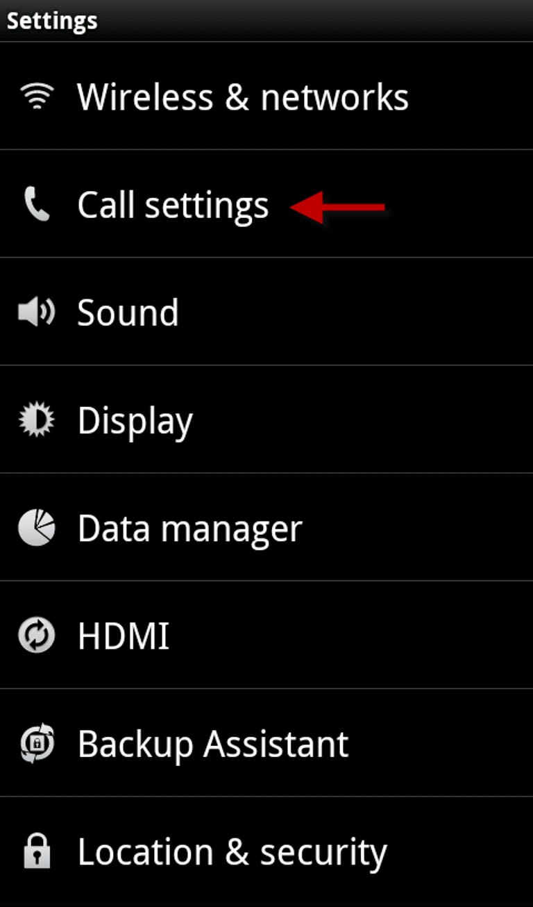 Android Call Settings
