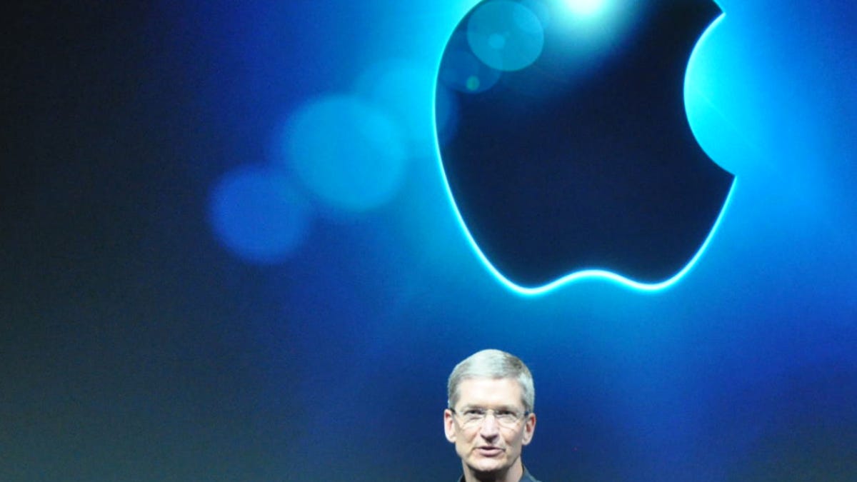 Apple CEO Tim Cook at yesterday's iPhone 4S unveiling.