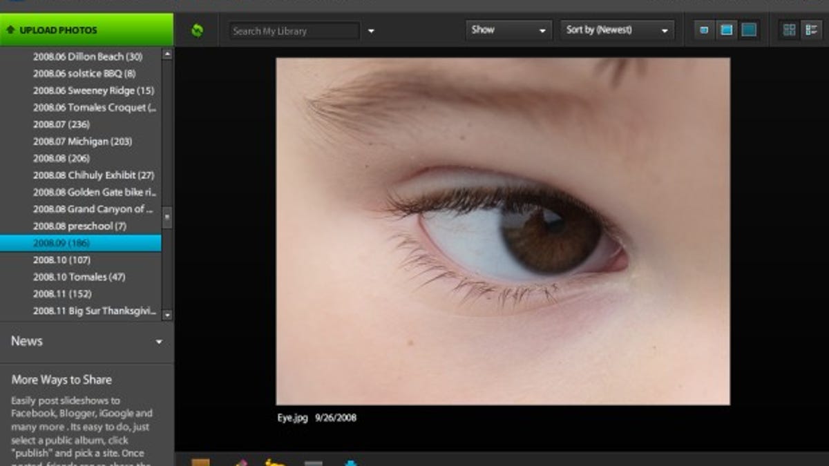 Photoshop.com offers online image editing and sharing.