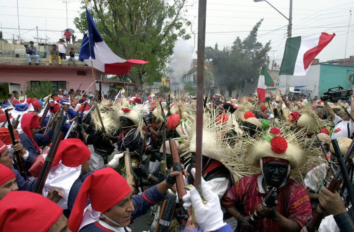 Cinco de Mayo reenactment in Puebla, Mexico