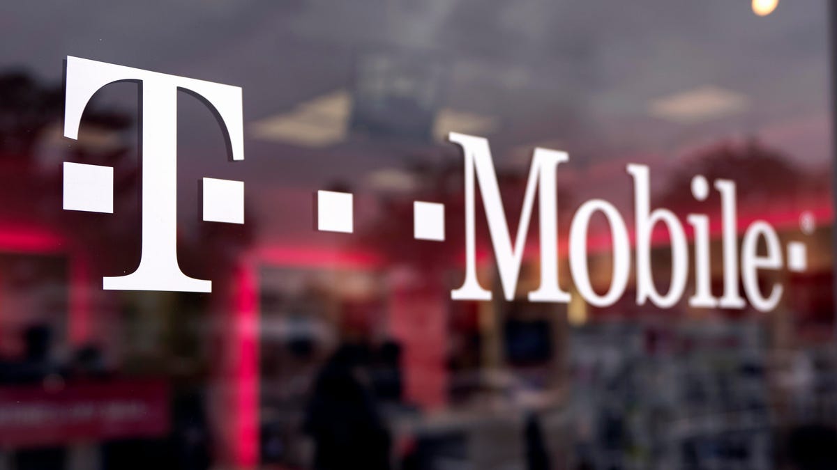 T-Mobile logo on store window