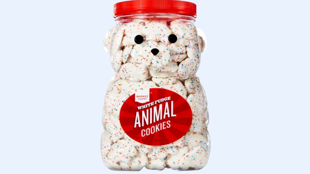 Market Pantry White Fudge Animal Cookies