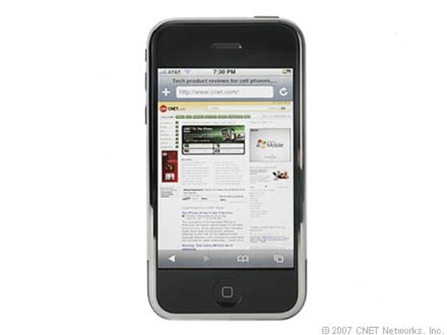 The iPhone's Safari Web browser supports full HTML pages.