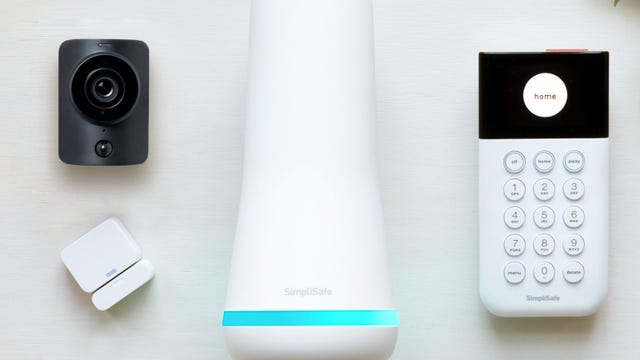 The four units of the SimpliSafe Foundation kit against a white background.