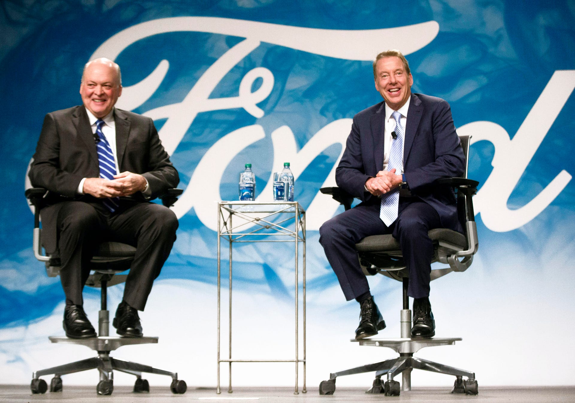 Ford CEO Jim Hackett and chairman Bill Ford, Jr.