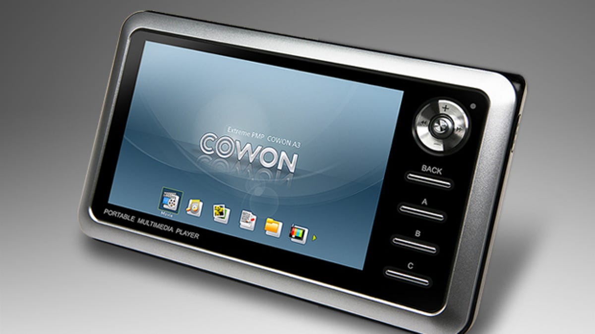 Photo of Cowon A3 portable video player.