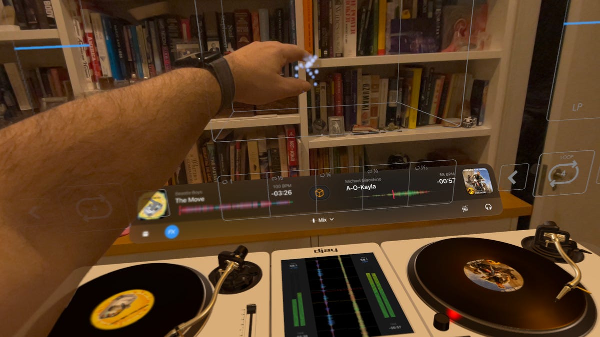 A virtual turntable in a real office