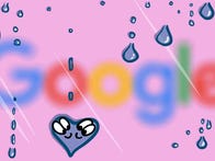 <p>The Valentine's Day 2023 Google Doodle features raindrops in love.</p>