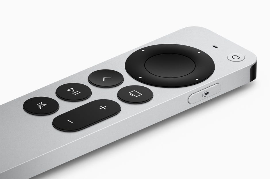 The Apple TV 4K's new Siri remote close-up