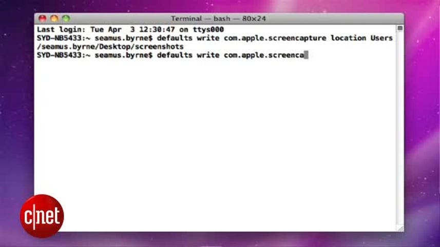 Screenshot tweaks for Mac OS X