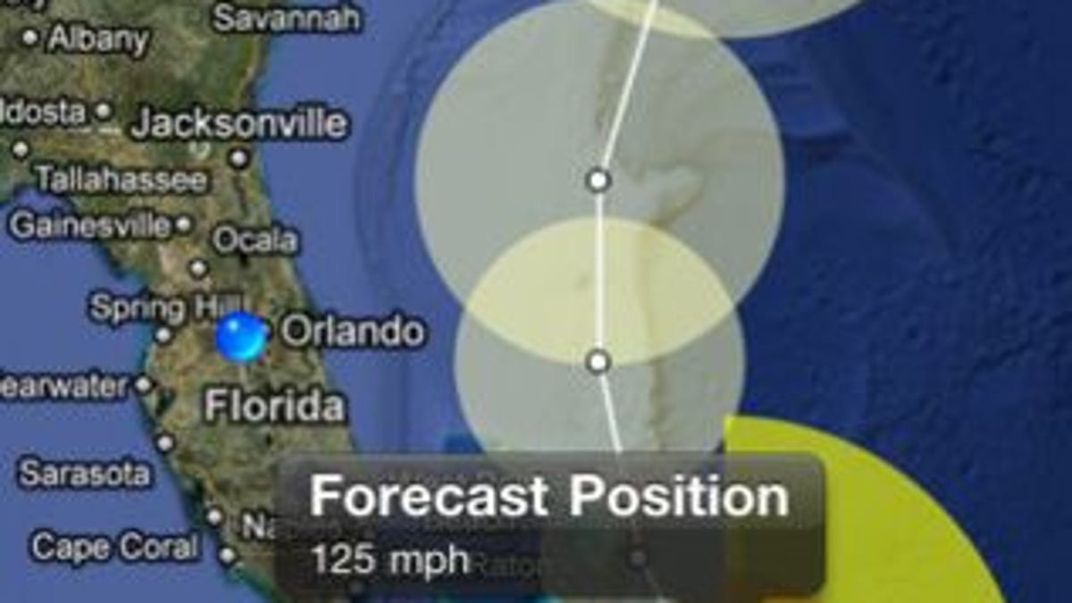Kitty Code's Hurricane app provides all the information you need to monitor the storm.