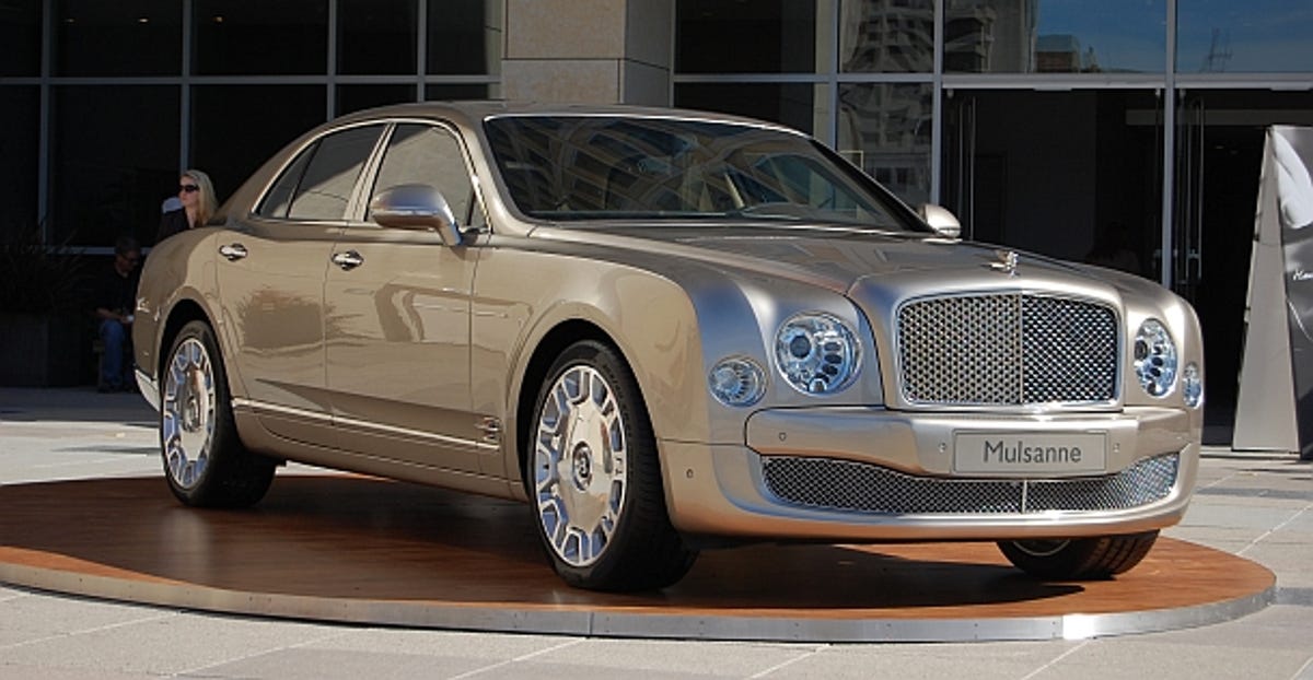 The Bentley Mulsanne on display in San Francisco, Calif.