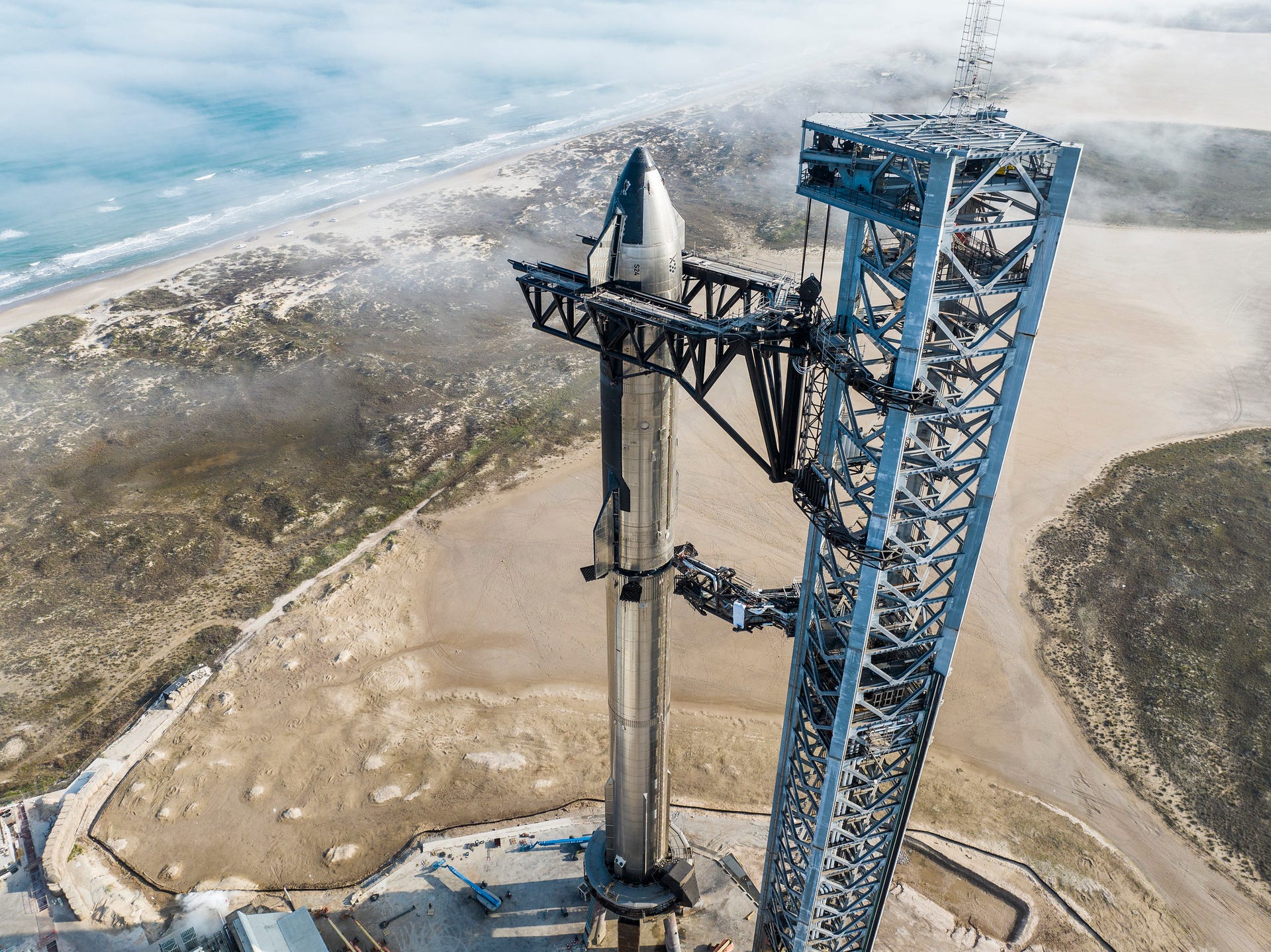 Epic Photos Show SpaceX Starship Beaming on the Launchpad