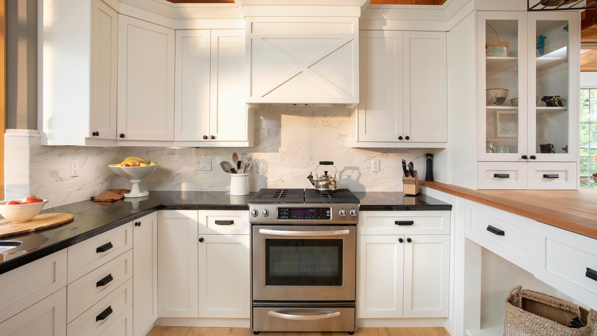 White home showcase interior kitchen