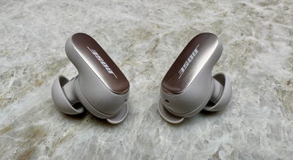 The QuietComfort Ultra Earbuds have metallic accents