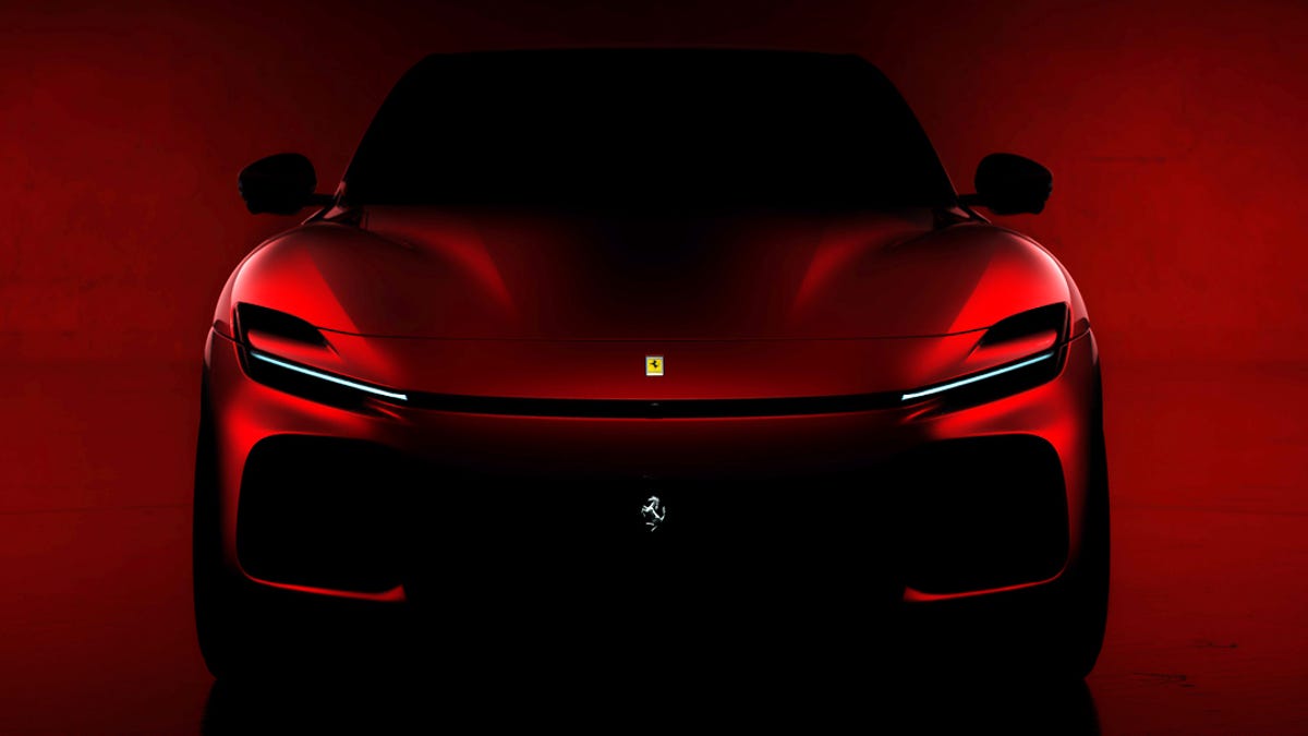 Ferrari Purosangue SUV teaser front view