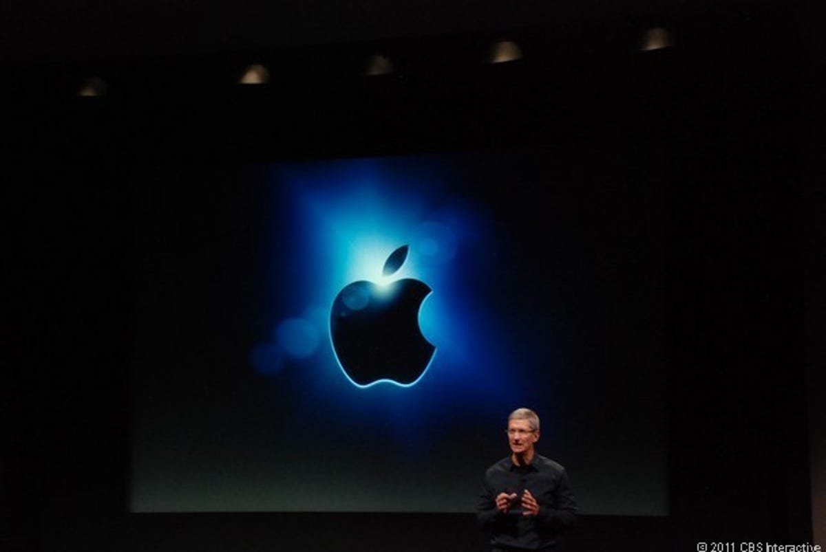 Tim Cook makes his first major presentation as the new CEO at Apple.