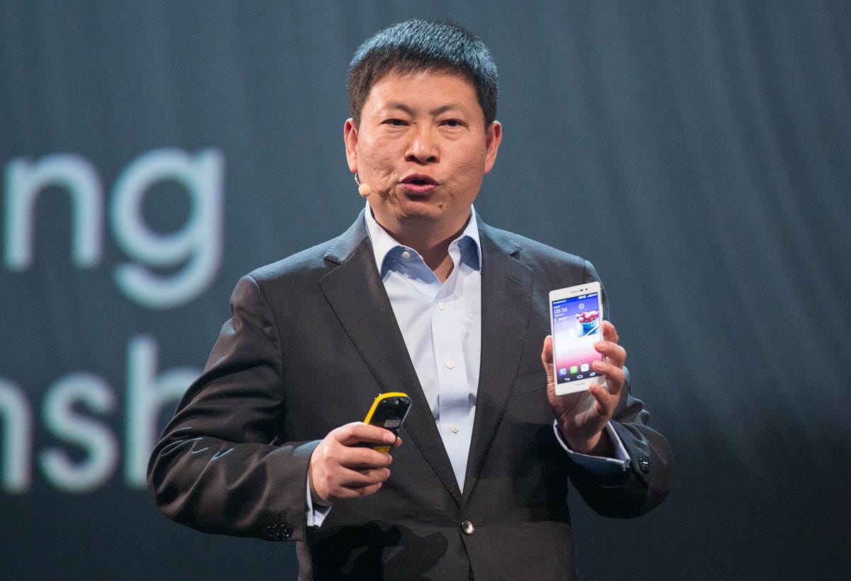 Huawei exec Richard Yu with Ascend P7