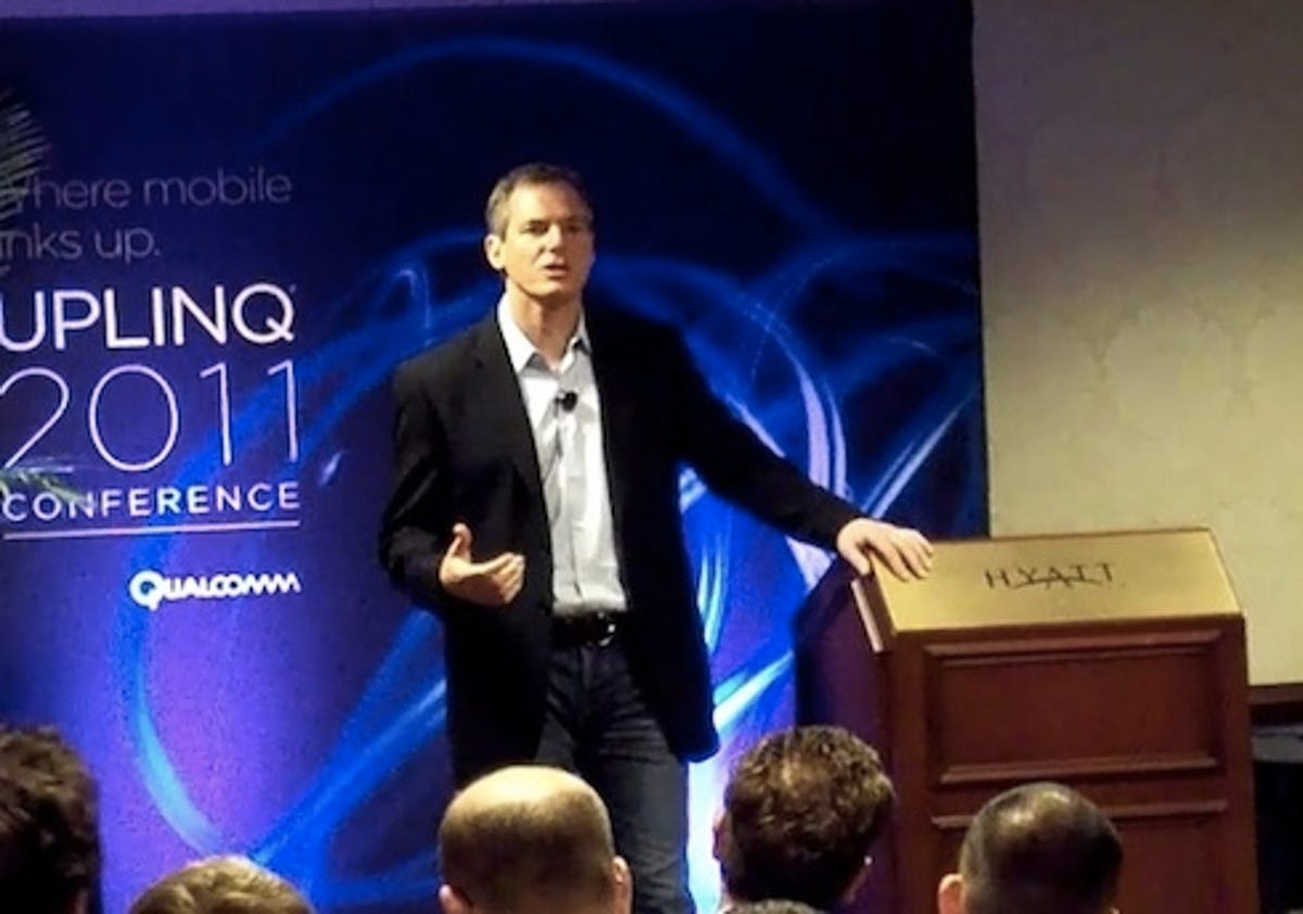 Qualcomm CEO speaking at the company's Uplinq conference today in San Diego.