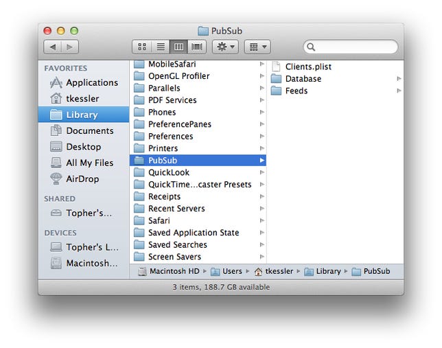 Legitimate PubSub folder in OS X